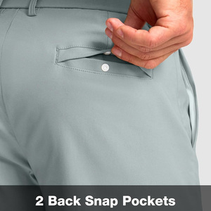 Pantalones cortos de golf para hombre con opciones de logotipo personalizado OEM tejido elástico transpirable adecuado para uniformes de marca al por menor y deportivos - Product Image 5