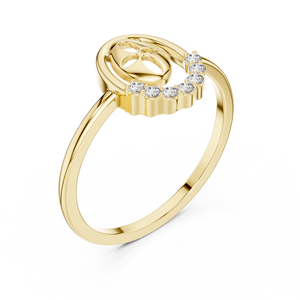 18K Customized Name <b>Initial</b> <b>Ring</b> in Silver or Gold - Product Image 6