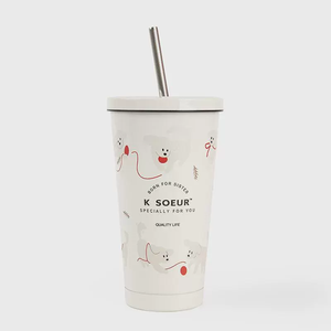 Vaso Minimalista Con Tapa Giratoria Redonda - Product Image 1