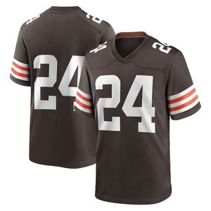 Maillot de football blanc Cleveland numéro 12, col en V, manches courtes, pour homme adulte, ensemble respirant en maille - Product Image 5