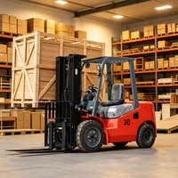 Chariot élévateur diesel tout-terrain LEITENG 3,5 tonnes 4x4, chariot élévateur lourd pour la logistique des conteneurs et la manutention industrielle