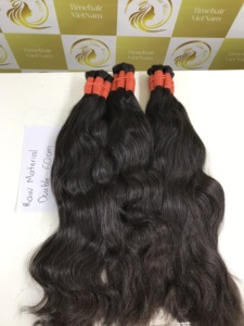 Cheveux Vierges Noirs Vietnamiens Vague Naturelle 60 cm Finition Double Qualité - Product Image 2