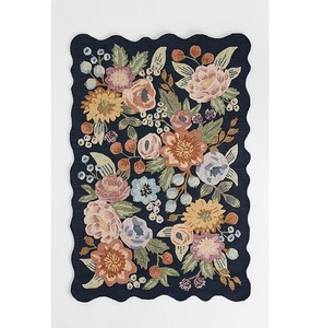 พรมขนสัตว์ถักด้วยมือทำจากกระดาษไรเฟิลชุดพรมปูพื้นที่ทนทานเนื้อสัมผัสสบายและสไตล์ที่ไร้กาลเวลา - Product Image 1