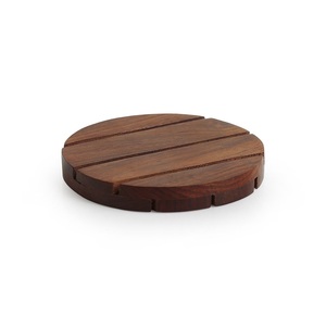 Modern Design Handcrafted Wooden <b>Dining</b> Coffee <b>Table</b> Tea Coasters <b>Set</b> of <b>4</b> in Brown by Wood-<b>Rounds</b> Free - Product Image 5