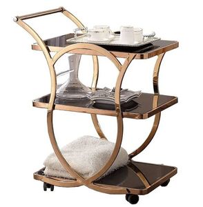 Cheap price from India Elegant SS <b>trolley</b> Glass Top Elegant SS 3 Tier Service <b>trolley</b> for Home Hotel Office Use at Wholesale - Product Image 1