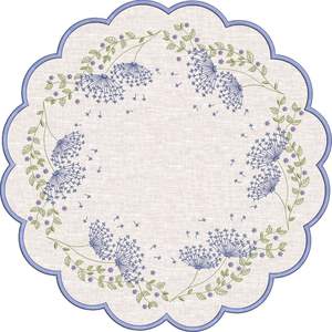 Elegante mantel de mesa de lino bordado trabajo decoración hecha a mano de lujo para ocasiones especiales arreglo de mesa de cena - Product Image 1