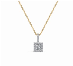 Colgante de Oro con Diamantes 0.684 Quilates 23 Diamantes Oro Amarillo, Rosa y Blanco de 9k, 14k, 18k Joyería Fina Auténtica Collar Minimalista con Dije - Product Image 1