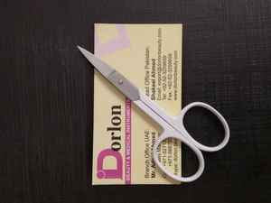 Tijeras Profesionales para Cejas de Acero Inoxidable, Hoja Afilada y Segura, con Logotipo Personalizado, las Mejores Tijeras de Belleza para Recortar Cejas - Product Image 3