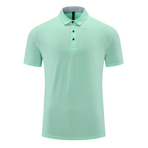 Polos de algodón informales de verano para hombre de etiqueta privada, camisetas de golf de manga corta con patrón sólido y estampado de logotipo, Top Formal para hombre - Product Image 2