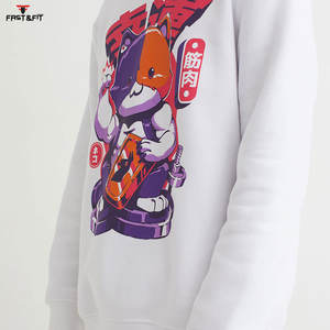 Sweatshirts à col rond pour hommes 100% coton Sweatshirts à capuche personnalisés avec logo brodé - Product Image 5