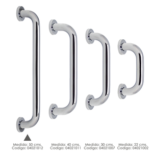 Maniglia di supporto per doccia Maurer, finitura cromata, diametro 32 mm, lunghezza 50 cm. - Product Image 3