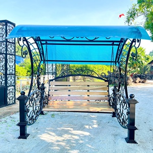 เพิ่มเสน่ห์ให้กับสวนของคุณด้วยชิงช้าเหล็กดัดที่ทำด้วยมือซึ่งผสมผสานการออกแบบทางศิลปะความสะดวกสบายกลางแจ้งและความทนทานยาวนาน - Product Image 5