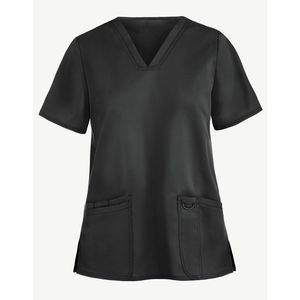Uniforme de gommage pour femmes, tunique extensible dans les 4 sens, pantalon de jogging à taille élastique, logo personnalisé, ensemble de gommage pour hôpitaux médicaux et hôpitaux, prix de gros - Product Image 5
