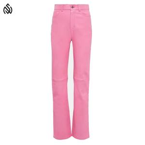Venta caliente Pantalones de cuero de mujer de buena calidad en color sólido Mejor proveedor Cantidad a granel Pantalones de cuero - Product Image 1