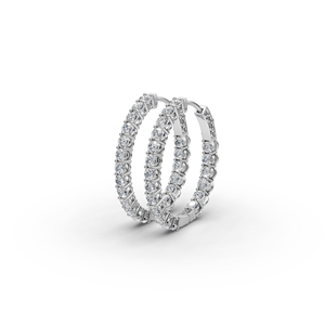 Pendientes elegantes de forma ovalada con diamantes redondos de 2,00 quilates para uso diario - Product Image 5