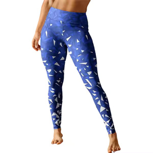 Leggings de yoga sublimés légers en polyester/nylon, taille haute, séchage rapide, respirants pour la course à pied – Meilleures ventes 2025 - Product Image 1