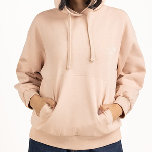 เสื้อฮู้ดดี้ผ้าฟลีซคอตตอนทรงหลวมแบบมีโลโก้สั่งทำได้สำหรับผู้หญิง ขายส่ง - Product Image 1