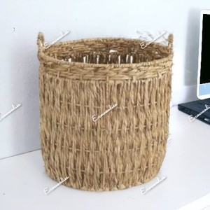 Best Seller Eco Friendly Handicraft Storage Laundry Decor Water Hyacinth Bamboo Wicker Flower <b>Basket</b> for Kitchen Restaurant - Product Image 1