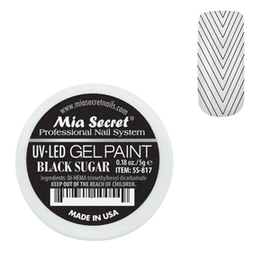 A10jet per Mia Secret Intense Black Sugar Gel Polish - 15ml Gel Glitterato per Nail Art per Design Intricati Certificato CPNP Campione Gratuito - Product Image 1