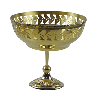 ชามใส่ผลไม้แห้งชามทองทันสมัยชามทองเหลืองเต็มพร้อมเสิร์ฟและตกแต่งจานเสิร์ฟอาหารรูปทรงดอกไม้ - Product Image 4