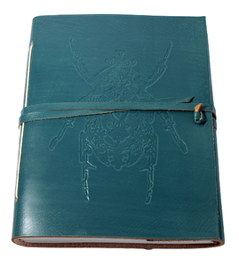 ปกด้านหน้าลายนูนออกมาพร้อมกับโลโก้ด้านหลังผ้าฝ้ายทำด้วยมือกระดาษสมุดบันทึกหนังแพะ TC - Product Image 1