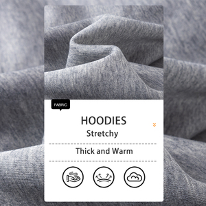 Nouveau style 2025 – Sweat-shirts à capuche unisexe en molleton 100 % coton, couleur unie, coupe régulière, décontracté, coupe-vent, épais - Product Image 3
