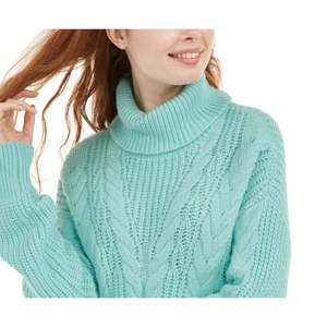 Maglione a Collo Alto Stile Vintage da Donna Crave Fame, Cardigan Blu Traspirante Taglia XS per l'Inverno - Product Image 2