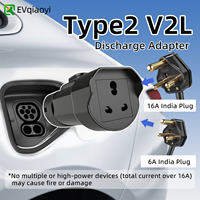 Adaptateur de prise indienne 6/16A Type 2 V2L certifié CE IP55 Chargeur AC 3,5 kW pour les nouveaux véhicules électriques Tata