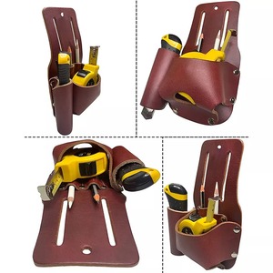 Porte-outil en cuir personnalisé, ceinture, ruban à mesurer, pochette à outils rétro, étui pour couteau de poche, organisateur, vente en gros - Product Image 2