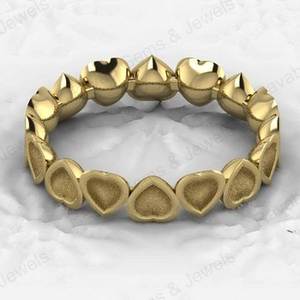 925 Genuine Sterling Silver Semi Mount <b>Ring</b> Ultimate Heart Bezel Eternity <b>Blank</b> Design Resin Ashes Good Keepsake Jewelry - Product Image 1