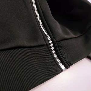 Sudadera con capucha y cremallera de lana de punto Multicolor de gran tamaño para mujer, sudadera de invierno con forro bordado, diseño impreso informal - Product Image 2