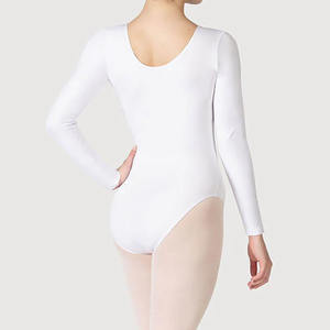 Filles manches longues compétition Performance gymnastique rythmique justaucorps broderie strass finition métallisée vêtements - Product Image 6