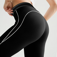Leggings évasés sans couture taille haute pour femmes, effet push-up, pour yoga et entraînement, sans démarcation visible
