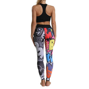 Pantalones de Yoga para Mujer al por Mayor, de Cintura Alta Elástica, Sólidos, Tallas Grandes, con Logotipo Personalizado, Impresión por Transferencia Térmica, Largos, 220g - Product Image 6