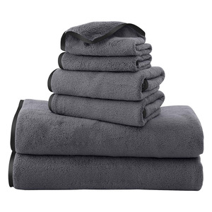 Ensemble de serviettes de bain en microfibres douces personnalisées en gros Essuie-mains en pur coton à séchage rapide pour enfants avec logo personnalisé - Product Image 4