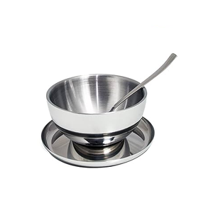 ชามสเตนเลสพร้อมช้อนอุปกรณ์รับประทานอาหารชามข้าวชามขนมขายส่ง - Product Image 2