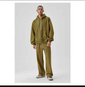 Custom Heavyweight Tracksuit for Men Streetwear Tracksuit <b>Spray</b> Painted Branded Tracksuits for Men drawstring kangaroo pocket - Product Image 1