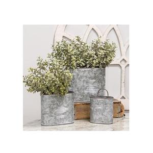 Jardinière rustique galvanisée, conteneur d'inspiration vintage, rehaussant la décoration de jardin de maison de campagne - Product Image 2