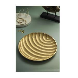 Plateau de service en aluminium métal forme unique plaqué or Style fantaisie fait à la main Vente chaude Plateau de la plus haute qualité - Product Image 6