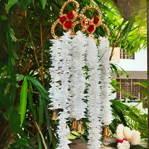 Artificial Jasmine Flower <b>Gota</b> Hanging for Decoration Wedding Backdrops Garlands Wall Hanging For Home Decor - Product Image 2
