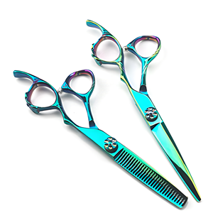 Ciseaux de coiffure professionnels écologiques, manche en acier inoxydable, ciseaux à effiler pour couper les cheveux, lame tranchante à 28 dents - Product Image 1