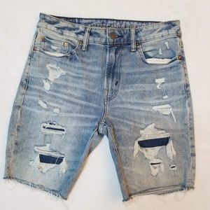 Pantalones Cortos de Mezclilla Transpirables y Ecológicos para Hombre Champ King, Estilo Vintage para el Verano, 100% Algodón, Corte Regular - Product Image 1