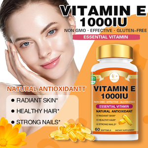 Cápsulas Blandas de Vitamina E DUOZI 1000UI, 60 Unidades, Sin GMO, Sin Gluten, Suplemento Antioxidante para Piel, Cabello y Uñas - Product Image 2