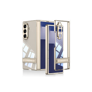 Étui de luxe en silicone transparent avec support Lego doré pour Samsung Galaxy Z Fold 7, Galaxy Z Fold 7 Plus, Galaxy A55 – Housse de protection pour mobile - Product Image 1