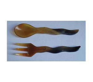 Tenedor y cuchara con diseño de cuerno, herramientas de vajilla, esparcidor, juego de cubiertos, la mejor vajilla, diseño de acabado personalizado disponible - Product Image 2
