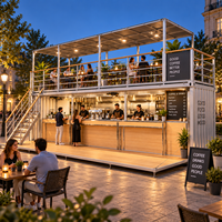 Cuisine commerciale Etodevice en conteneur de 40 pieds, cuisine en conteneur à bas prix, restaurant avec cuisine complète en extérieur
