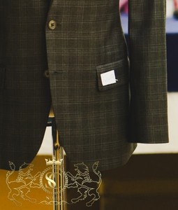 Trajes de lana a medida 100% para hombre, chaqueta Formal con cuello en V, botón más esmoquin, boda, medio plano, tejido, cremallera, Mosca, un solo pecho - Product Image 6