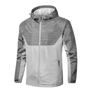 Custom Print Sublimation Lightweight Packable Windbreaker Gym Apparel Supplier Hooded Track Jacket Windproof Running Tracksuit - Product Image 1