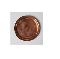 Plaque de chargeur en cuivre de haute qualité, couleur or rose avec cuillère fourchette taille personnalisée plaque de chargeur en cuivre à vendre