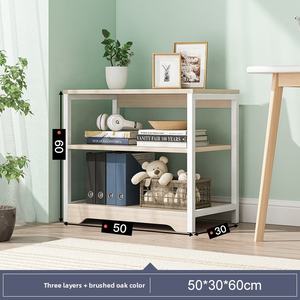 Scaffale Espositivo Multistrato in Acciaio e Legno da Terra per Libri, Uso Domestico, Fabbricazione in Lamiera - Product Image 6